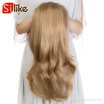 3/4 Wig Fall Half Wig Clip In Hair Piece Long Black Brown Blonde Wigs 2019 High quality low price blonde kinky Ladies hair